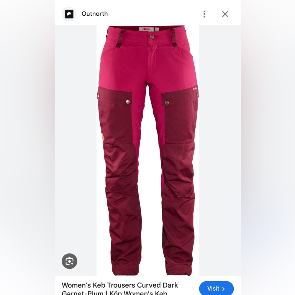 ISO: Fjallraven Curved Keb Trousers